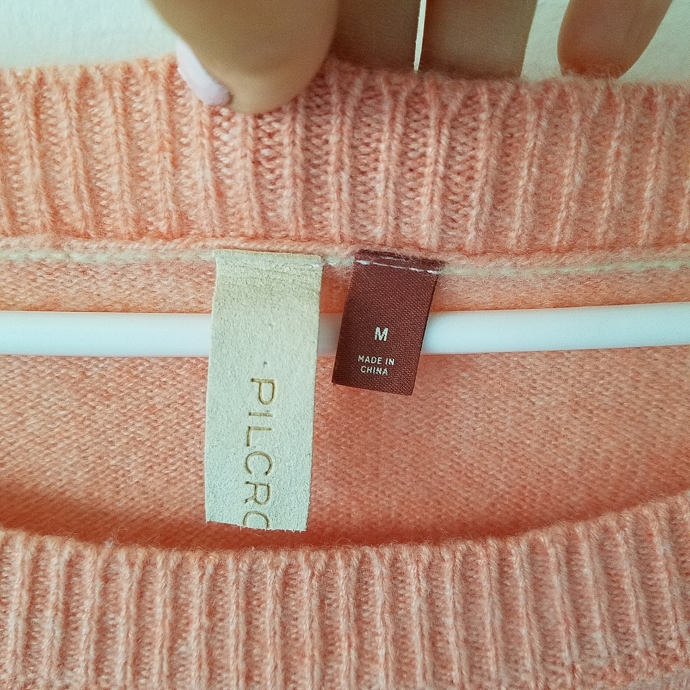 Anrhropologie Pilcro 100% Cashmere Peachy Emmeline Boatneck Sweater Medium - Picture 11 of 14